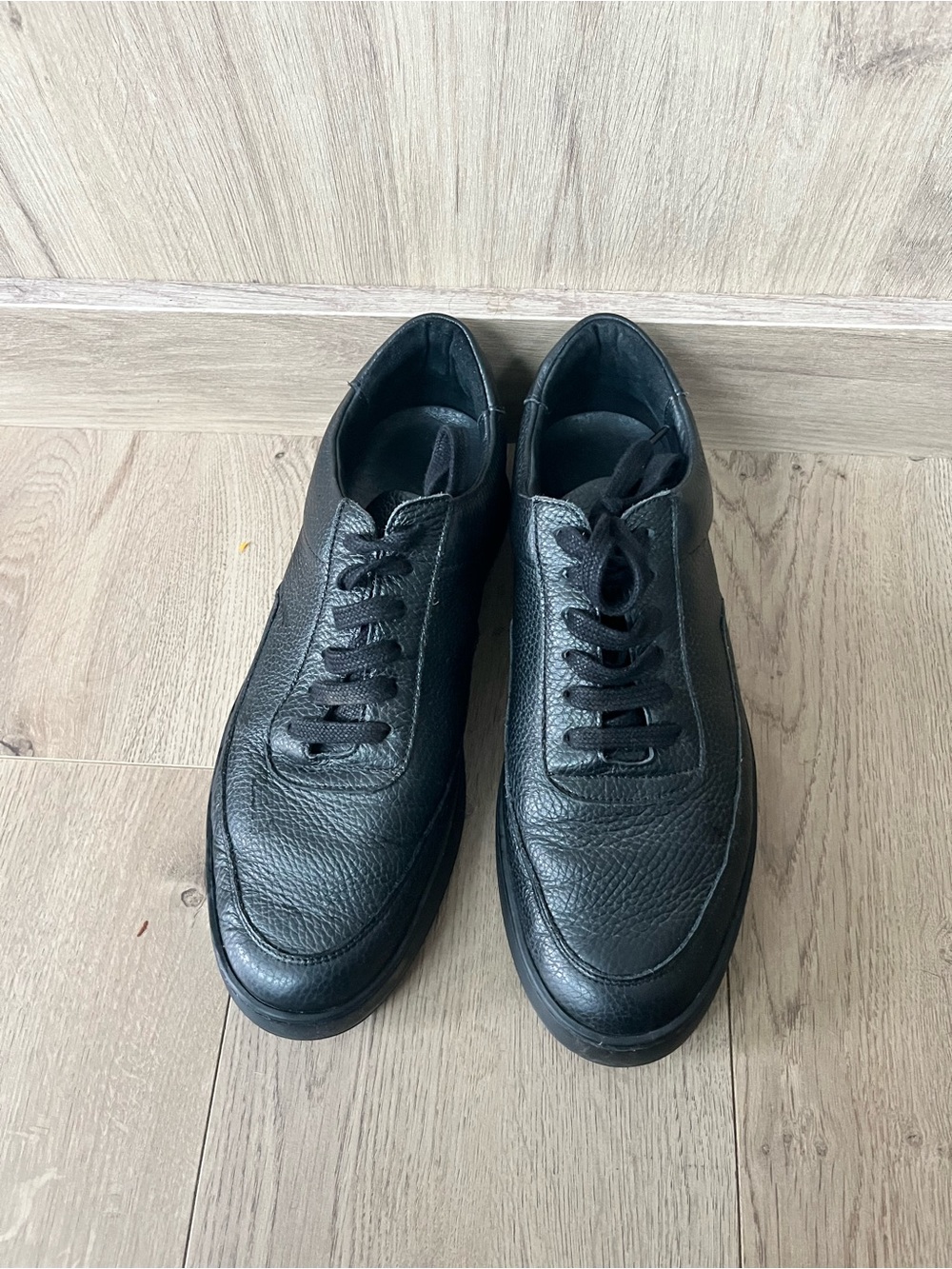 Filling Pieces Men's Black Leather Low-Top Sneakers